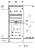 Geberit DuofixBasic Element für Waschtisch, 112 cm, Anteprima dell’immagine prodotto 5