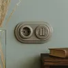 Prise rétro encastrée en porcelaine, interrupteur double, 2 Voir les images du produit 5