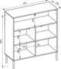 Selsey Linearis - Highboard mit 2 Türen, Klappfach und LED, Produktbild-Vorschau 7