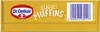The image shows the side panel of a product box for Dr. Oetker Classic Muffins. Produktbild-Vorschau