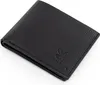 A black leather wallet is shown on a white background. Anteprima dell’immagine prodotto