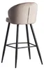 Chaise de bar velours beige tabouret avec dossier Voir les images du produit 10