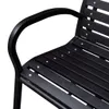 vidaXL Gartenbank 125 cm Stahl und WPC Schwarz Produktbild-Vorschau 2
