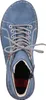 A top-down view of a blue women's boot. Voir les images du produit