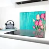 Glas-Herdplattenschutz 80x52 Tulpen Produktbild-Vorschau 3