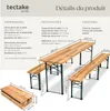 Table de jardin pliante RALF 220 x 50,5 x 77,5 cm avec Voir les images du produit 6