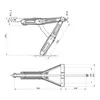 Support d'angle de caravane 1000kg 605x280mm H:470mm incl. Voir les images du produit 6