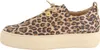 A side view of a leopard print sneaker with a thick cream sole. Voir les images du produit