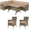 CASARIA® Polyrattan Ecklounge Set WPC Esstisch Ecksofa 2 Produktbild-Vorschau 1