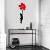 Wallity, Banksy - 11, decorazione murale, nero, metallo, Anteprima dell’immagine prodotto 3