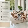 tectake® Holzstuhl Lissy Boho-Stil 48,5 x 53,5 x 83 cm, Produktbild-Vorschau 2