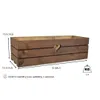 Kvetináč z masívneho dreva - hnedý 50 cm Náhľad obrázku produktu 3