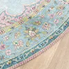 Volero - Teppich Vintage Rund - Lily Medaillon Hellblau Produktbild-Vorschau 4