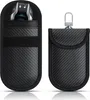 Two black RFID signal blocker pouches for car keys, one with a car key inside. Náhľad obrázku produktu