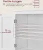 Interior view of a white cabinet showing adjustable shelves. Produktbild-Vorschau