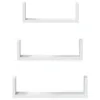 Three white U-shaped shelves are stacked vertically against a white background. Voir les images du produit