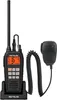 A black and orange marine walkie-talkie with its accessories on a white background. Náhled obrázku produktu