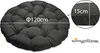 sunnypillow Polster für Papasansessel | rund Durchmesser Produktbild-Vorschau 3