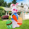 Lapin de Pâques gonflable (1,80 m) avec lumières LED Voir les images du produit 3