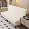 Moderne, einfarbige, armlose Schlafcouch, beige, 190–225 cm Produktbild-Vorschau 1