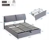 Diagram showing dimensions and specifications of a bed frame. Produktbild-Vorschau