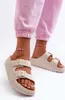 Damen Schaumstoff Plateau Pantoletten Beige Melorea 40 Produktbild-Vorschau 5