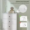 HOMCOM Komoda, příborník se 4 zásuvkami, skříňka z Náhled obrázku produktu 5