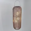 Solarlaterne Garten Rattan-Look Laterne 3 LED Birnen 60 cm Produktbild-Vorschau 8