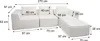 A white sectional sofa with various dimensions labeled. Anteprima dell’immagine prodotto