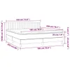vidaXL Boxspringbett mit Matratze & LED Rosa 180x200 cm Produktbild-Vorschau 9