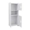 A white cabinet with two open doors and two shelves, photographed against a white background. Produktbild-Vorschau