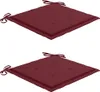 vidaXL Gartenstühle mit Weinroten Kissen 2 Stk. Massivholz Produktbild-Vorschau 4