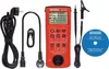 A product shot of an electrical testing device and its accessories, laid out on a white background. Náhľad obrázku produktu
