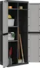 vidaXL Gartenschrank Grau und Schwarz 65x37x165 cm PP Produktbild-Vorschau 4