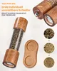 Salz- und Pfeffermühle aus Holz 2er Set, Gewürzmühle mit Produktbild-Vorschau 3
