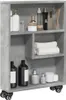 vidaXL Úložný vozík úzky betónový sivý 48x13x68 cm materiál Náhľad obrázku produktu 2