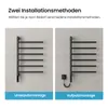 Heilmetz Elektrischer Handtuchheizkörper 78x45 cm Schwarz, Produktbild-Vorschau 8