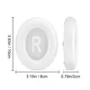 Product dimensions are shown for white earpads. Produktbild-Vorschau