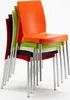 A stack of colorful chairs with silver legs. Anteprima dell’immagine prodotto