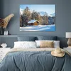 MuchoWow® Poster Hütte in den Bergen der Schweiz im Winter Produktbild-Vorschau 4