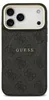 A black and gray patterned phone case with the GUESS logo in the center, shown against a white background. Anteprima dell’immagine prodotto