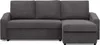 A dark gray sectional sofa with a chaise lounge. Produktbild-Vorschau