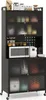 COSTWAY Armoire de cuisine à 6 niveaux, armoire buffet avec Voir les images du produit 1