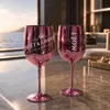 Pinke Champagnergläser 2er Set aus Acryl – Bruchsichere Produktbild-Vorschau 3