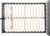 Top-down view of the underside of a bed frame with wooden slats and metal support structure. Náhled obrázku produktu