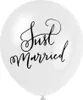 Oblique Unique 10x Luftballons Just Married Hochzeit Feier Produktbild-Vorschau 2