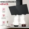 LEVIVO A+++ Cappa Aspirante 80 cm con 420 m³/h, 2 Filtri a Anteprima dell’immagine prodotto 1