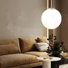 Pendellampe, Kugelform, Glas, Metall, D 30cm Produktbild-Vorschau 4