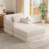 Divano letto MODFU rivestito in tessuto corduroy, divano Anteprima dell’immagine prodotto 2