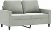 vidaXL 2-miestna pohovka Light Grey 120 cm Velvet Náhľad obrázku produktu 1